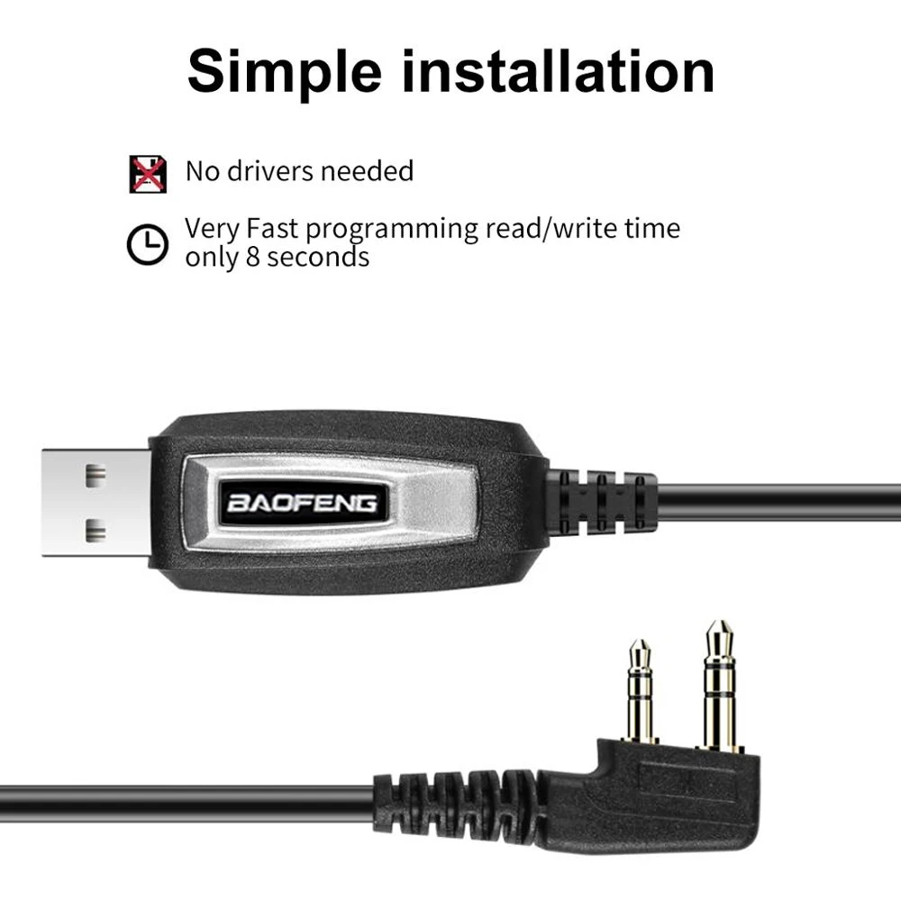 Vízhatlan esőköpény USB Programba iktat Vezeték withdriver Firmware számára BAOFENG uv5r/888s walkie Hangosfilm csatlakozó vezeték