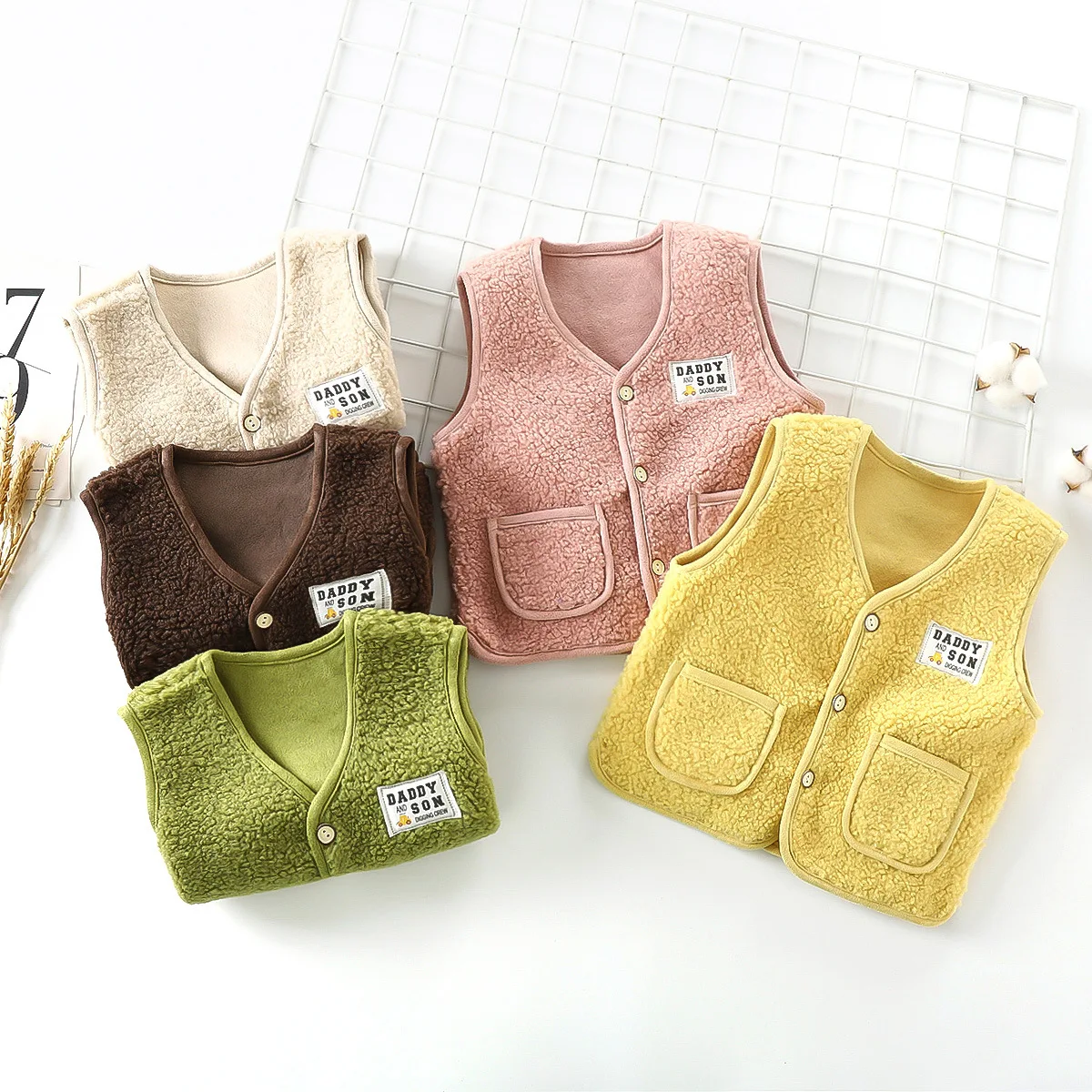 Children's Sleeveless Vest Kids Thicken Waistcoat Toddler Cartoon Outerwear for Boys Spring Autumn Winter Girls Jackets