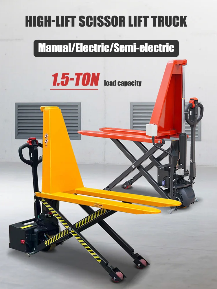 High-LiftScissorLiftHydraulicForkliftElectricPalletTruckManual/Electric/AutomaticIntegratedLiftingPalletTruck1.5T-AliExpress