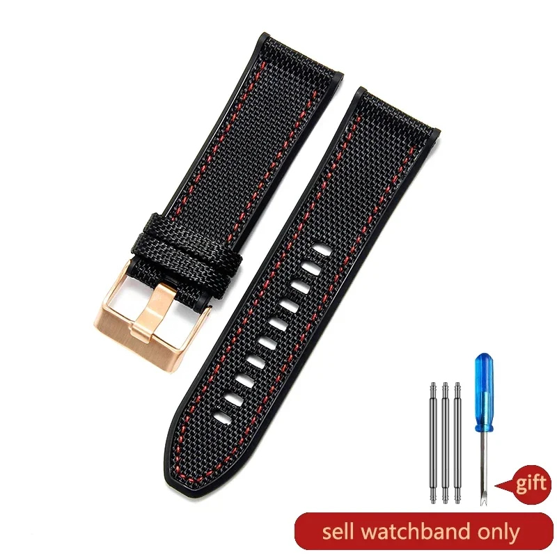 Diesel Officer Series Smooth Finish Comfort Strap in Black Army Green - 26mm