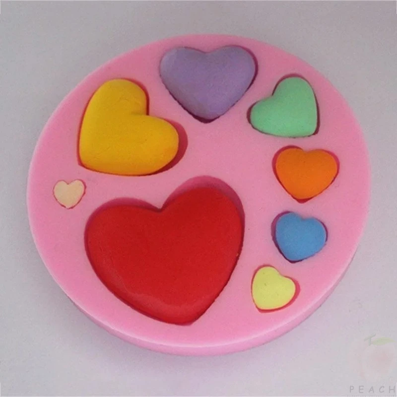 Loving Heart Shape Silicone Fondant Mold DIY Chocolate Candy Paste Cake Decorating Tool
