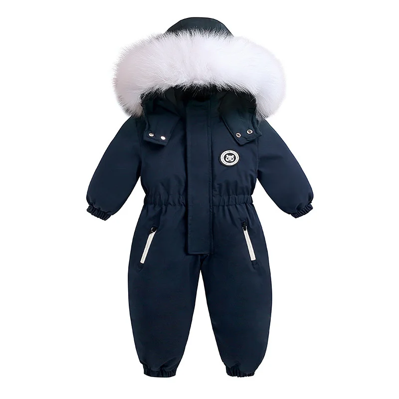 - 30 degree Winter Ski Suit Plus Velvet Baby Jumpsuit for Boy Girl Kids toddler baby rompers,cotton jumpsuit,baby jumpsuit,baby clothing