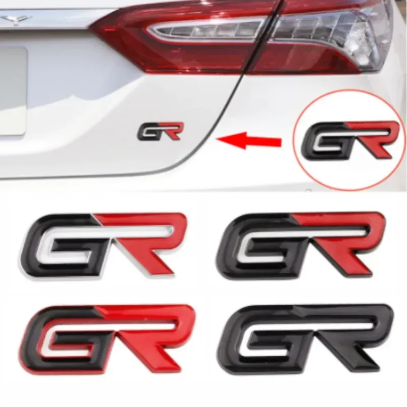 3D 금속 GR 자동차 전면 그릴 엠블럼 배지 후면 트렁크 스티커 데칼 For Toyota GR Gazoo Sport C-HR RAV4 Mirai Avensis Prado Prius