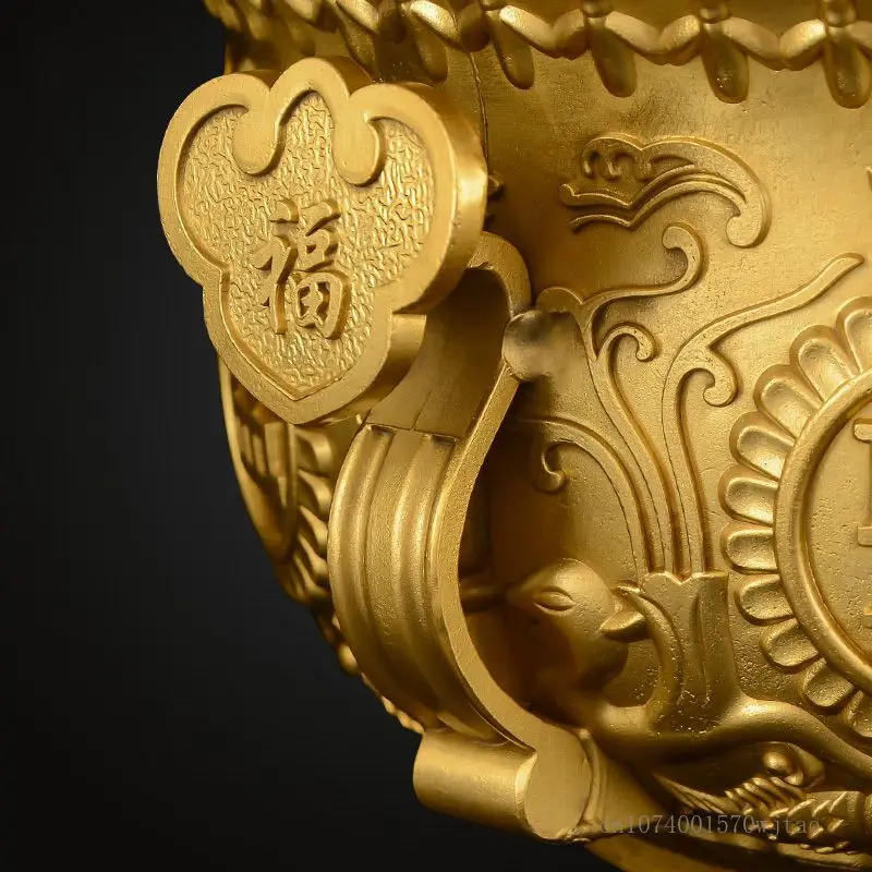 Creative Brass Ruyi Cornucopia Decoration, Home Living Room, Shop Opening for Buddha Supplies, Blessing Gift, Decor Bowl, 1Pc 2