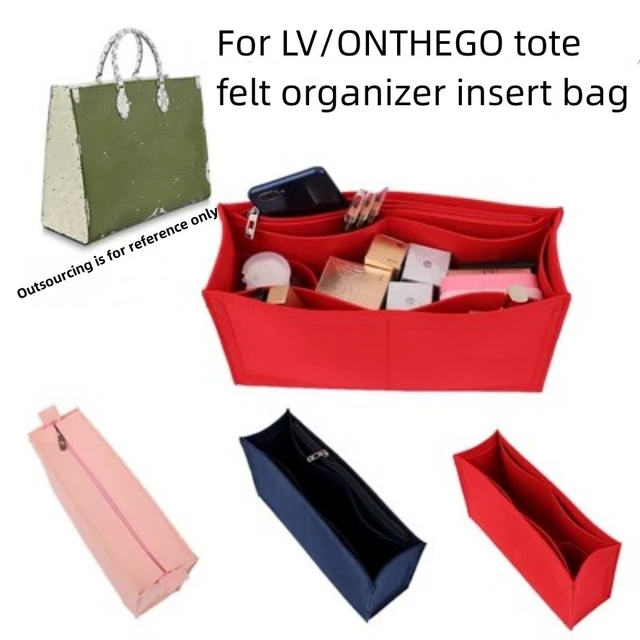 Women Felt Purse Bag Organizer Insert with zipper Bag Tote Shaper Handbag  Fit For Onthego - AliExpress