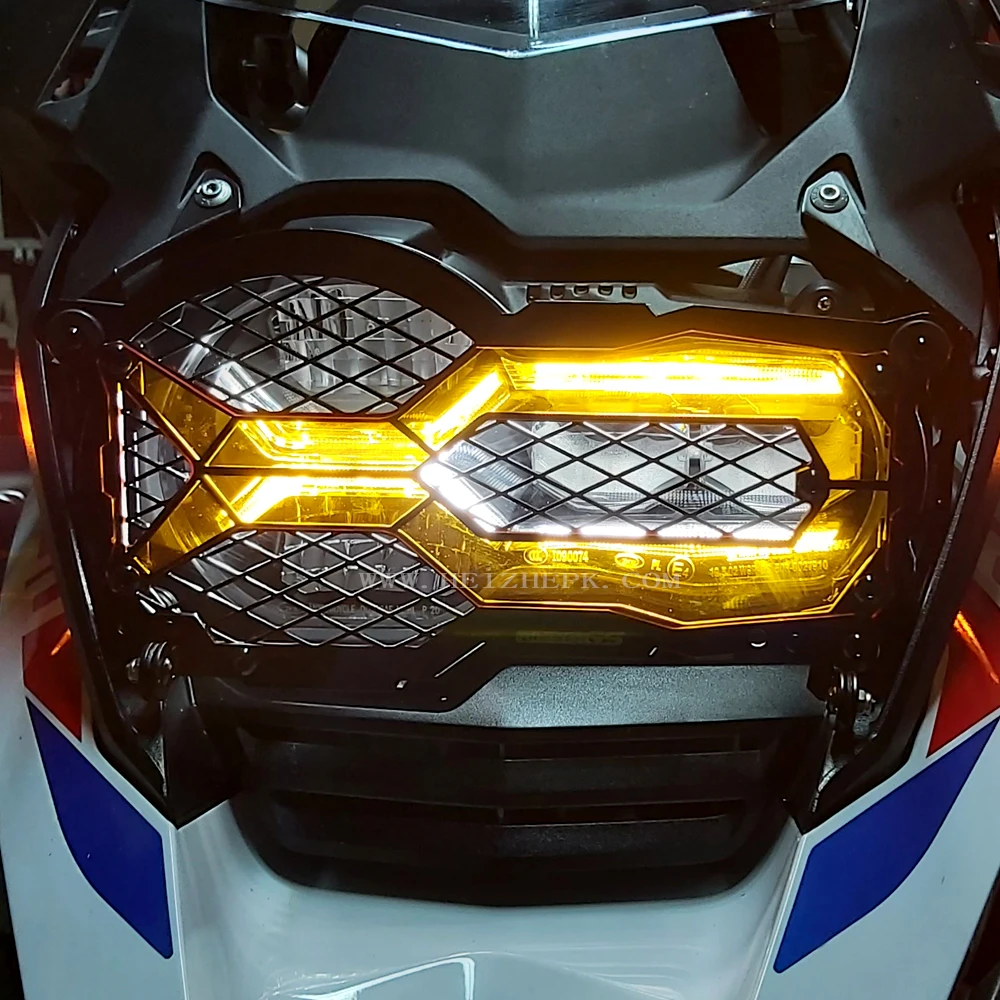 Motorfiets Koplamp Protector Grille Guard Cover Bescherming Grill Compatibel Met BMW R1200GS R1250GS LC Adventure R 1200 GS R1250 GS (Color : A orange