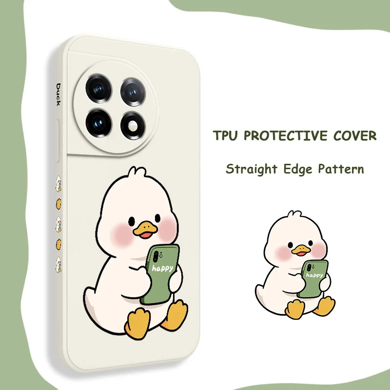 Adorable Duck Liquid Silicone Phone Case