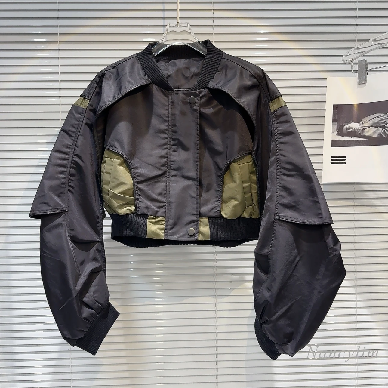 Giacca Da Strada Da Donna Primavera 2024 New Dark Hot Girl Thread Vita-Tight Tooling Giacca Da Moto Cappotto Corto Da Pilota