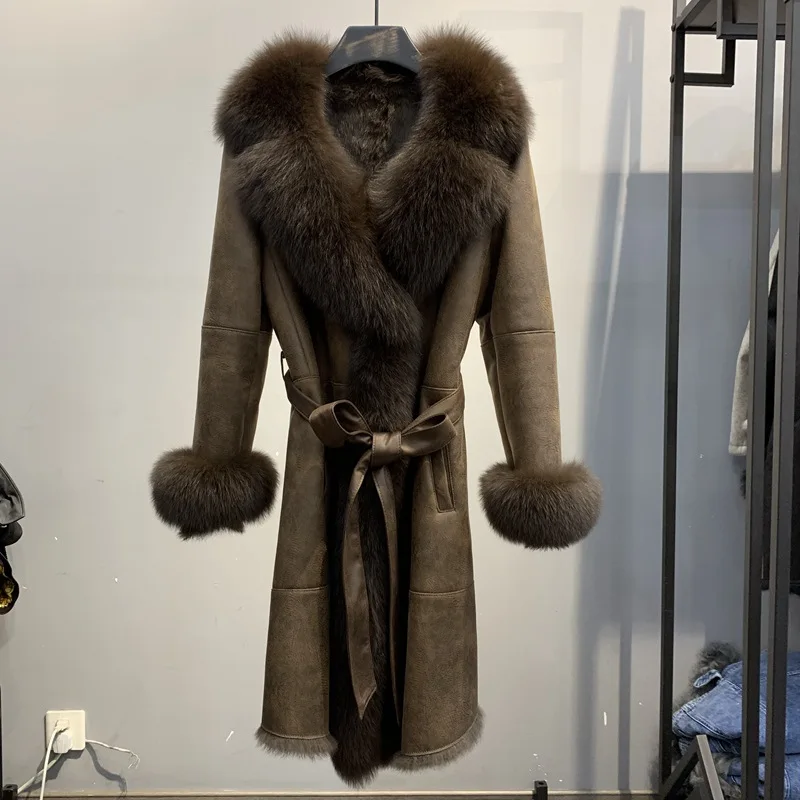 

Rabbit fur lined winter coat