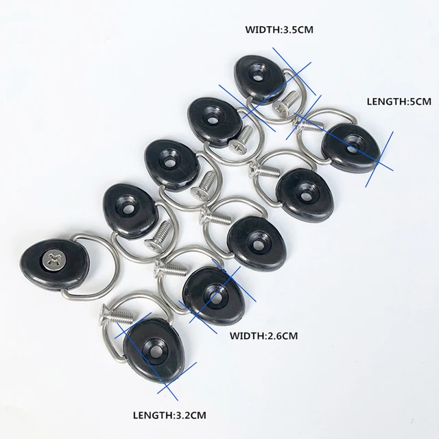 카약 D 링 타이 다운 루프 나사는 보트 데크 피팅 장비로 사용되며, 카약, 카누, 보트, 낚시 뗏목, 딩기 등 여러 가지 액세서리에 사용할 수 있는 제품입니다.