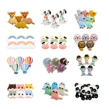  10pcs Food Grade Silicone Beads  Rodent Baby Chewable Silicone Teether Beads DIY Jewelry Pacifier Chain Gift Accessories 