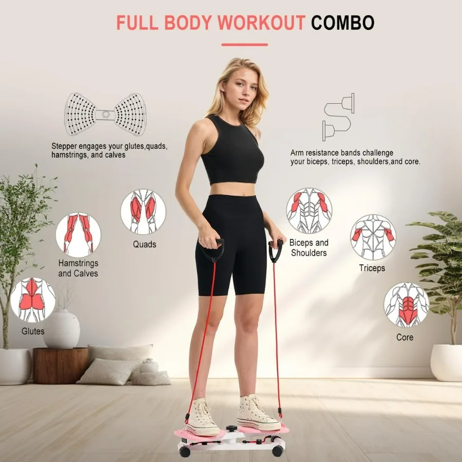 Waist Twister Ab Machine with 300 lbs Weight Capacity Anti-slip twist board Noiseless Home Gym Exercise Equipment for Women Men