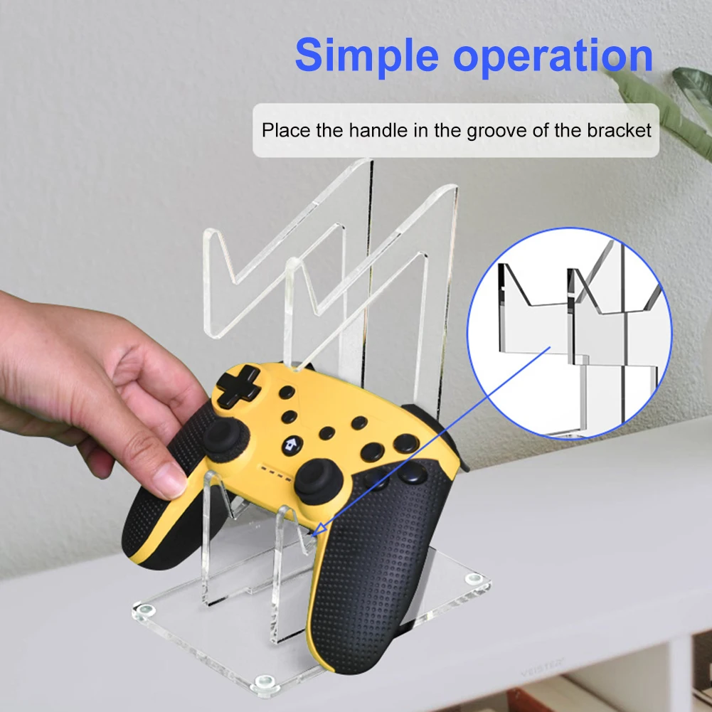 Double-deck Game Controller Holder Space Saving Headset Stand Hanger Storage Rack Game Controller Bracket Mount for PS4/PS3/Xbox