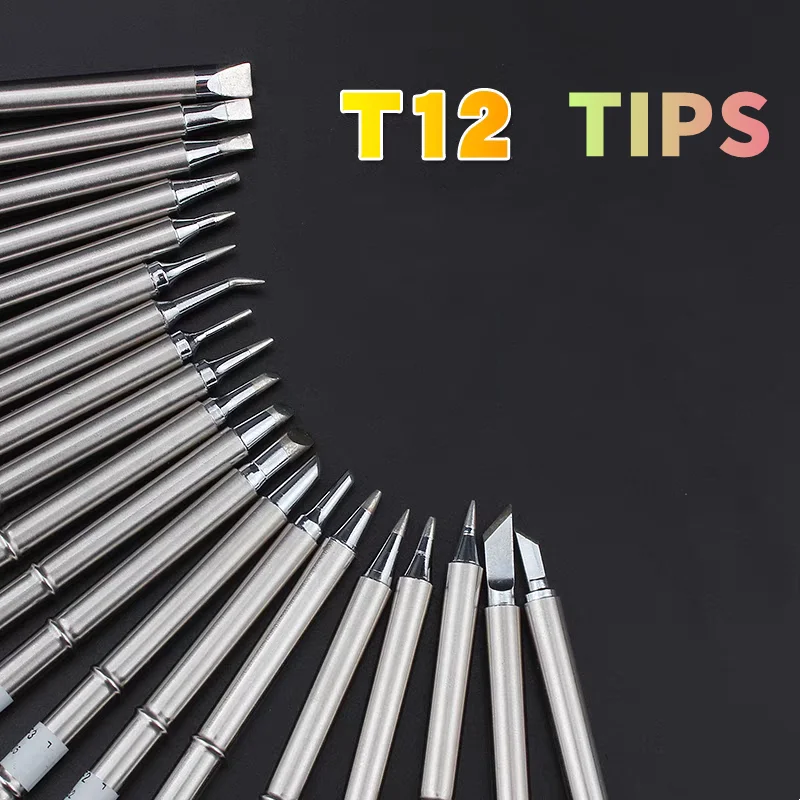 1pc T12 Series Soldering Iron Tips T12K KF KL KR KU J02 JL02 JS02D52 D4 I Welding Head For FX-9501 HAKKO912 FM- 2028 Handle