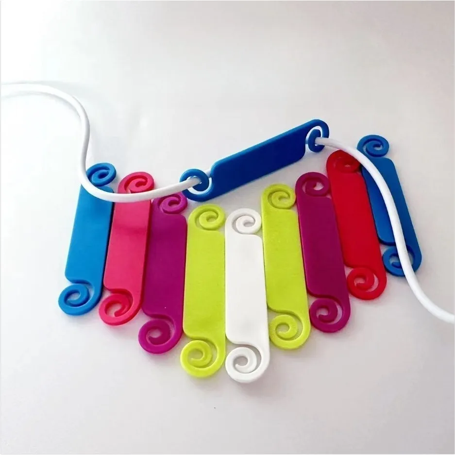 20개 케이블 라벨 쓰기 가능 컬러 케이블 식별 스티커 자체 접착식 쓰기 가능 분류 스트랩 관리 장치