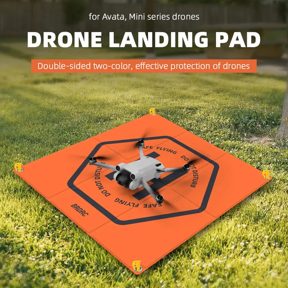 Drone Landing Pad Impermeabile Bifacciale Eliporto Con Custodia Striscia Riflettente Drone Mini Spark Pad Accessori 20 Pollici