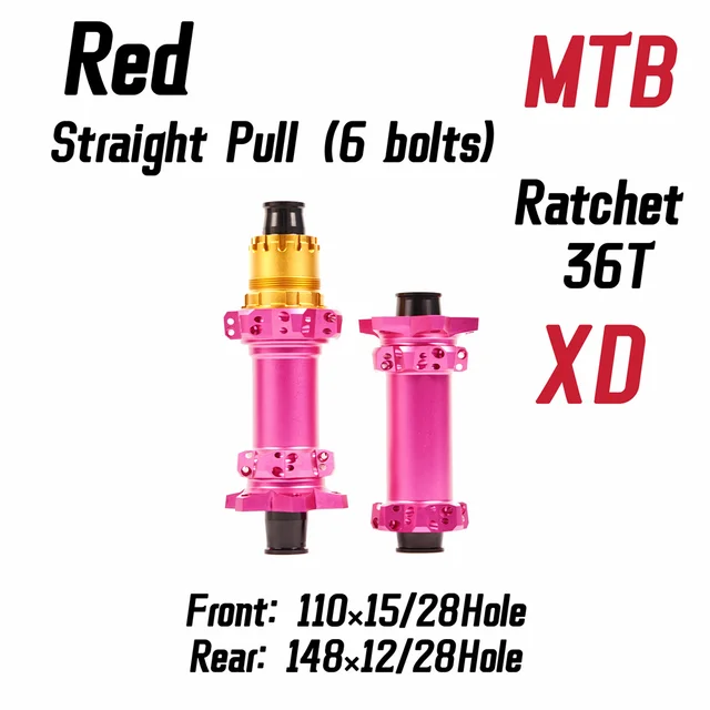 New Mountain Bike 28H Front 6 Bolts 110 * 15 Rear 148 * 12mm Ultra