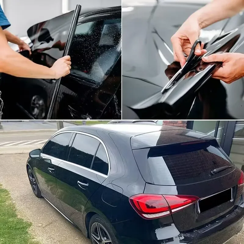 

Car Window Tint Film Vlt 5 Black Auto Nano Ceramic Windshield Solar Safety Film Explosive Proof UV 99% Window Film For Car