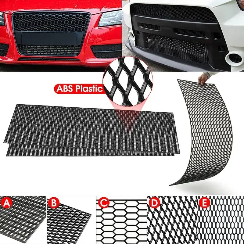 

120X40cm Universal Car Styling Air Intake Racing Honeycomb Meshed Grille Spoiler Bumper Hood Vent Racing Grills Exterior Part
