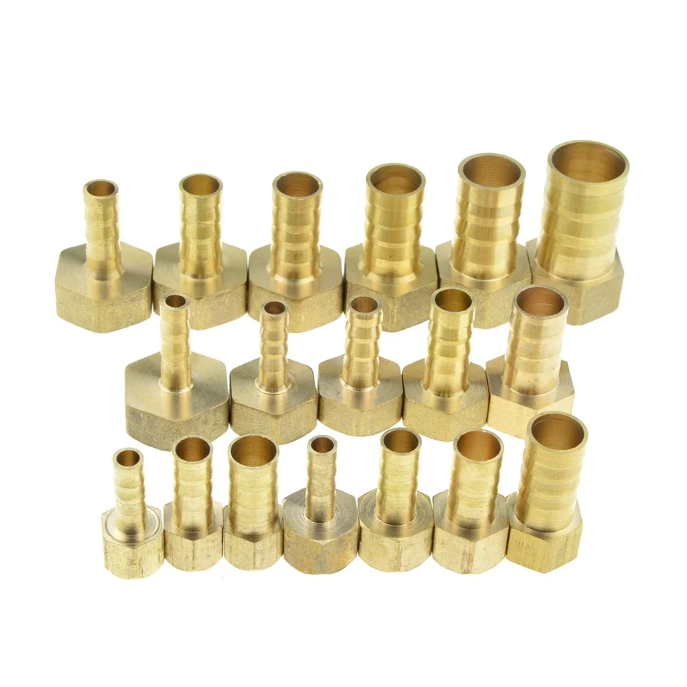 Brass Hose Fitting 4mm-19mm Barb Tail Thread Air Water Pipe Connector