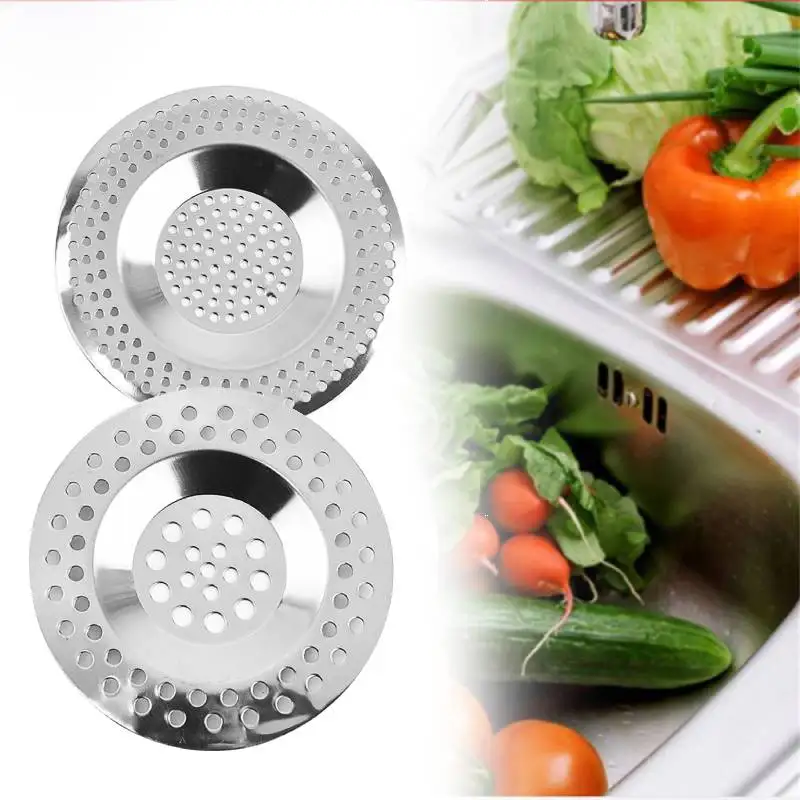 

Kitchen Sink Filter Leak Net Home Floor Drain Stainless Steel Sink Strainer Bathroom Floor Drain Hair Stopper Cleaner Food Slag