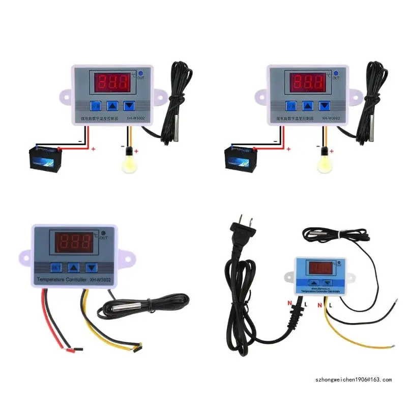 28GF 220V 12V 24V Digital Temperature Controller 10A Thermostat Control Switches Probe