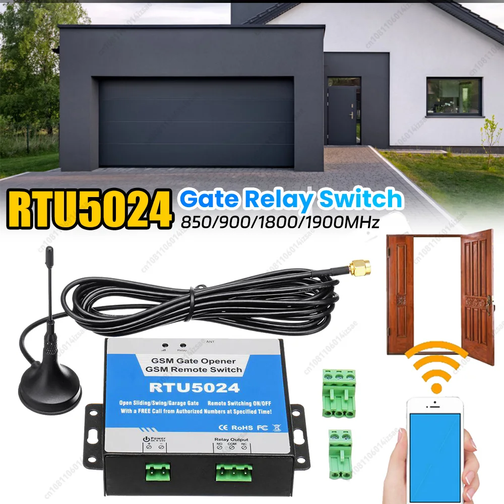 RTU5024 GSM Access Control Door Opener Relays Remote Wireless Door Opener Motor Controller Free Call 850/900/1800/1900MHz ﻿