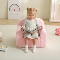 Portable Comfy Toddler Chair for Boys & Girls, Soft Baby Armchair with Removable Washable Sherpa Cover, Ideal for Reading and Pl 3