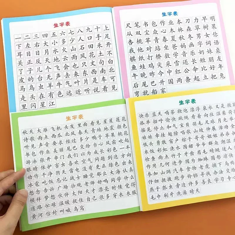 4 Book/set Writing Chinese Book Chinese Characters with Pictures Copybook Fit for Preschool Children Kids Early Education 3