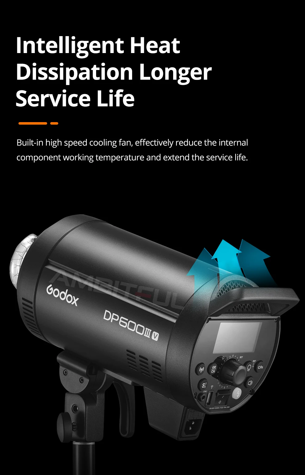 Godox DP400IIIV DP600IIIV DP600III-V Flash Light with Built-in 2.4G Wireless X S