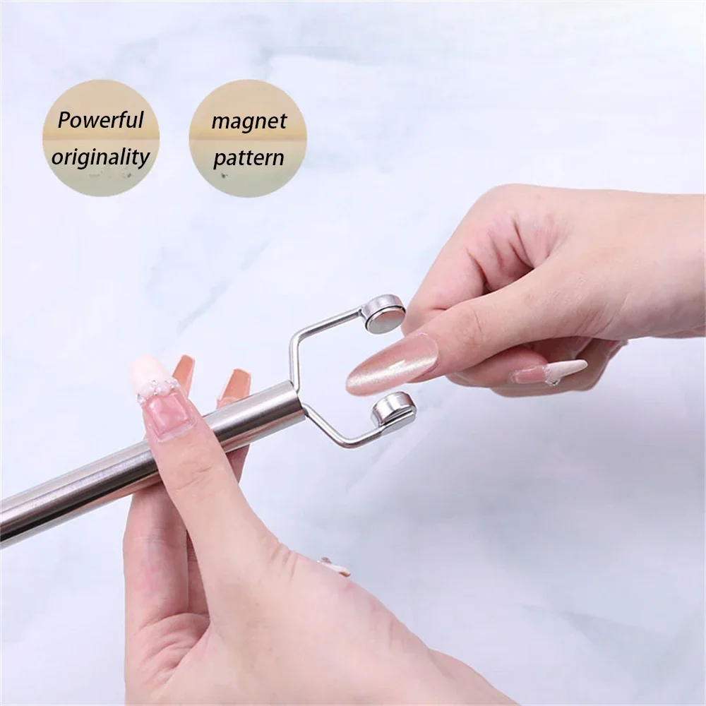 Magnetic Nail Art Tools Cat Eye Nail Tool Magnetic Nail Tools Unique Y-shape Strong Stick For Nails Cat Eye Magnetic Gel Nail Polish Effect Nail Magnet Stick 3 In1 Design Art Tools