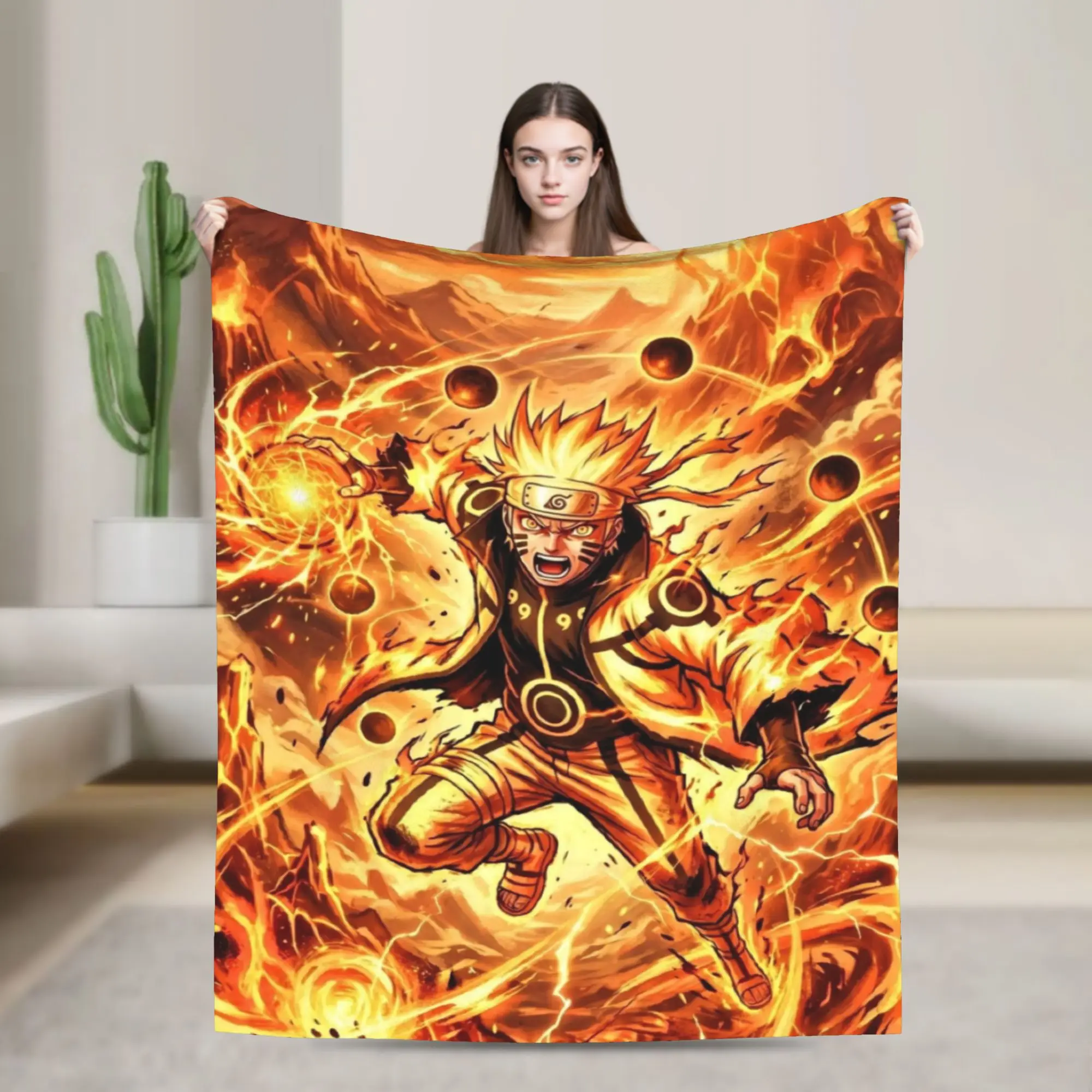 Luxurious Naruto Inspired Soft Fleece Blanket - Warm Flannel Manga Throw