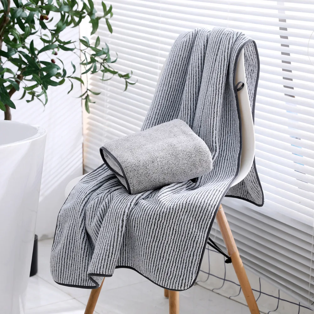 

Water absorbent Bath Towel 70x140cm Bamboo Charcoal Fiber Household Gym Towels Adult Thickened Soft Quick-Dry Beach Towel