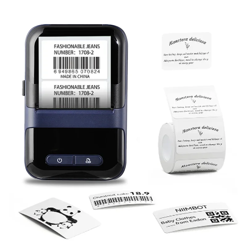 Portable 58mm Barcode Printer 2 Inch Mini Pocket Thermal Mobile Receipt Printer Android Handheld Wireless Sticker