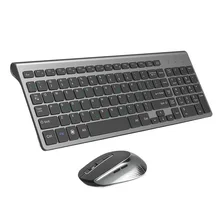 Para a rússia/espanha/eua/frança/itália/alemanha layout 2.4 ghz ultra fino portátil teclado sem fio mouse, tamanho completo 2400 dpi