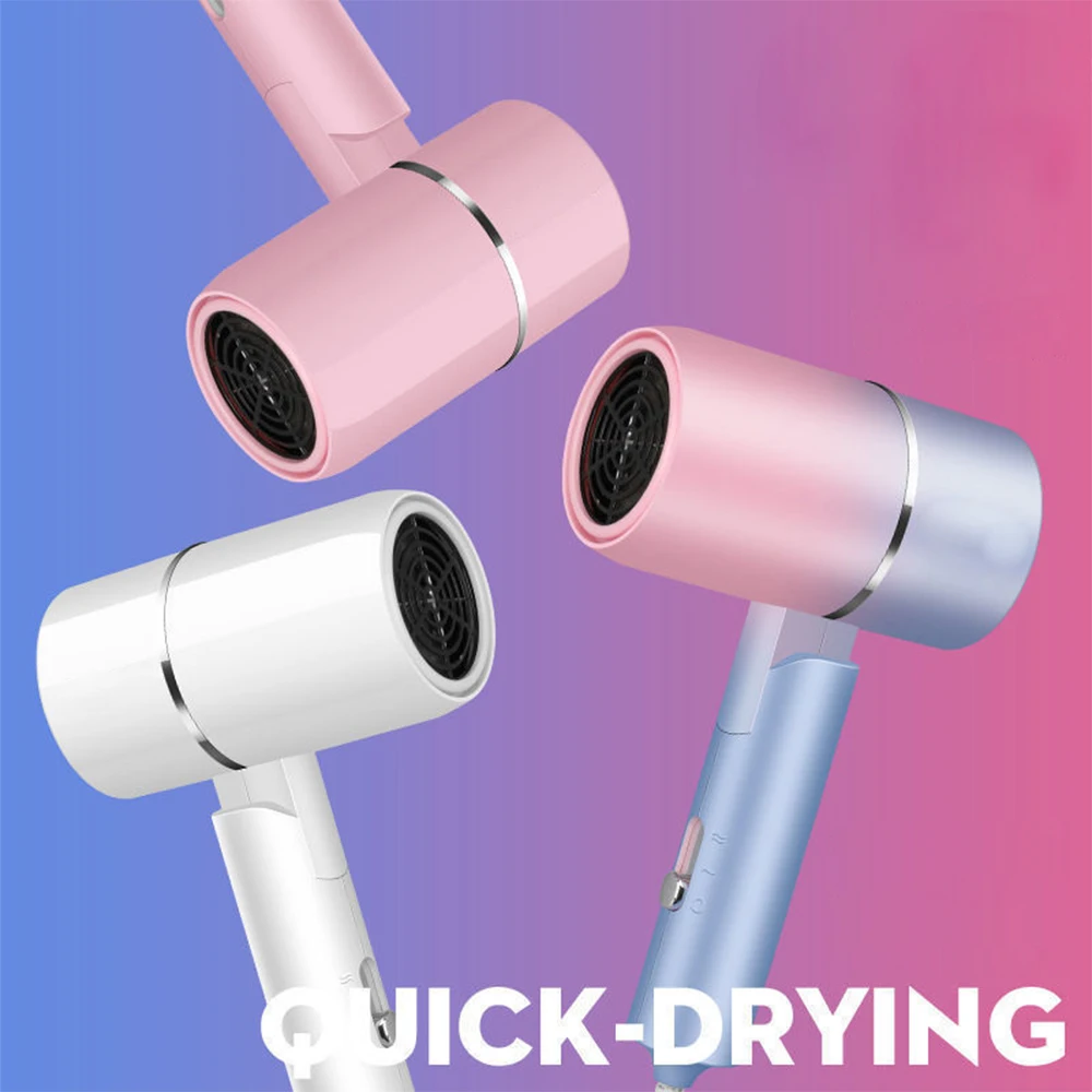 Portable Hair Dryer Strong Wind Hammer Blower 3500W Salon Dryer Hair Negative Ionic Hammer Blower Home Electric Blue Light