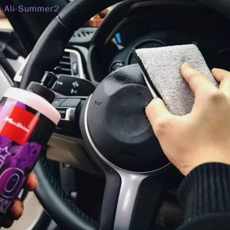 【Summer2】가죽 내부 세차 패드용 양면 자동차 내부 세척 스펀지 스크래치 없는 자동차용 마이크로화이버 스크럽 스펀지