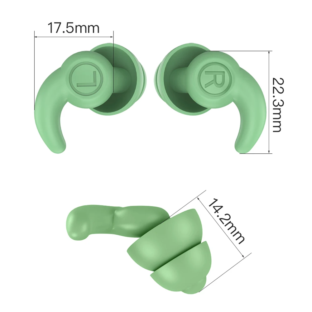 Set Bouchons D'oreilles De Natation + Pince-nez Silicone Réutilisables