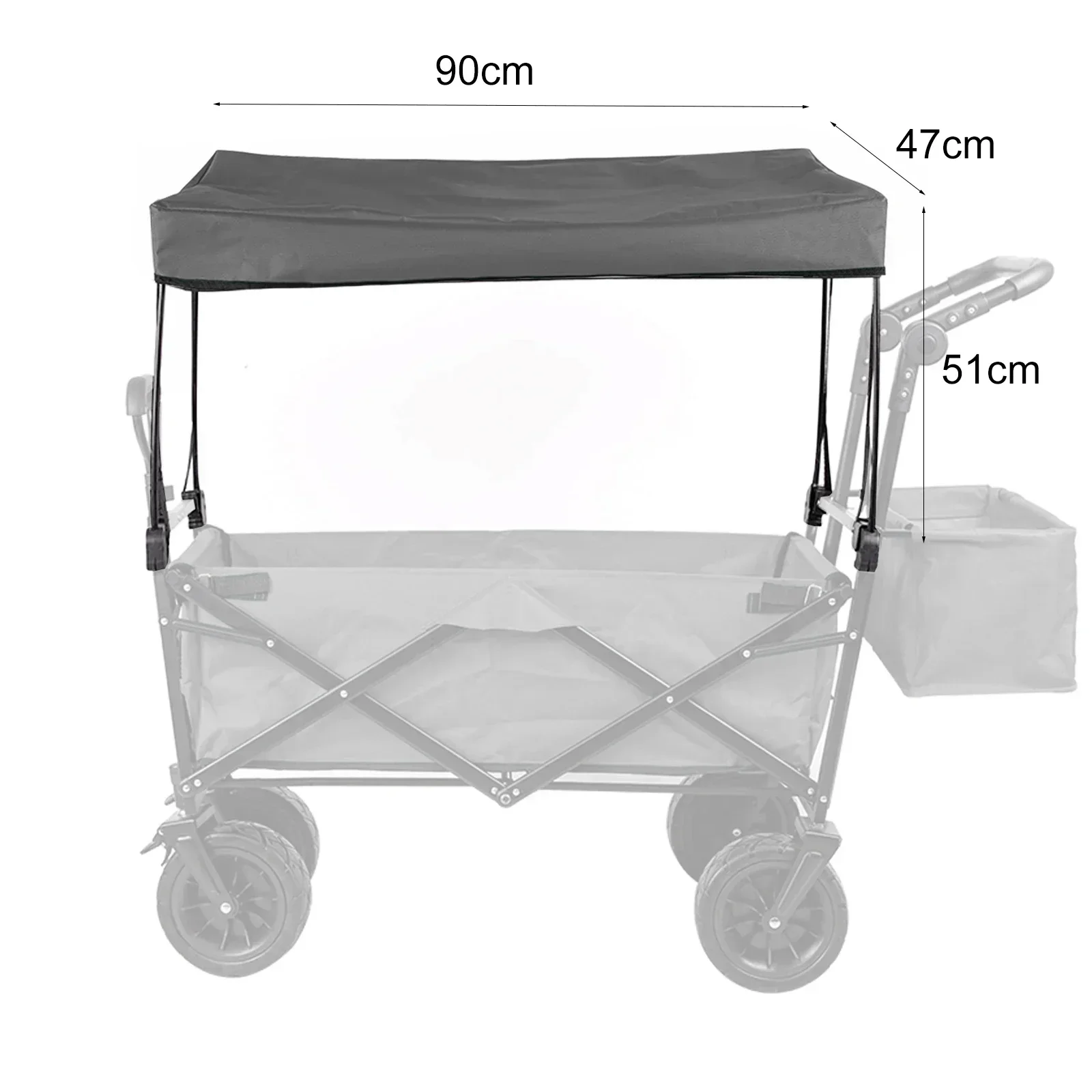 Durable Practical Brand New Stroller Canopy Wagon Shade Portable Sun Shade Cover Water-resistant 600D Oxford Cloth
