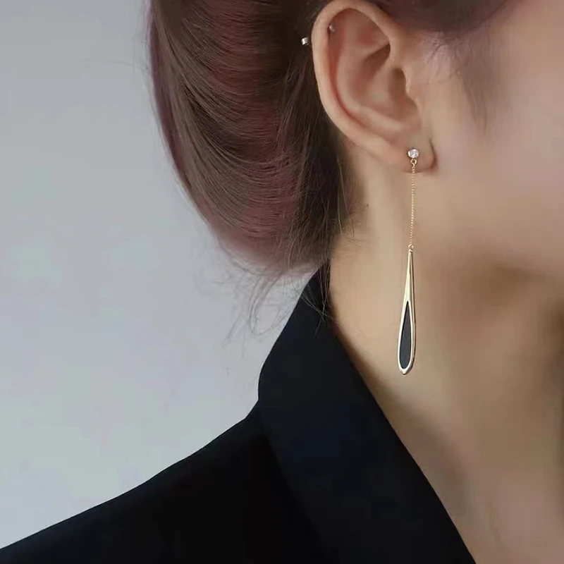 European and American Drop Tassel Long Earrings Fashion Party Luxury Accessories For Women&lsquo;s Temperament Jewelry dangle earrings drop earrings long earrings crystal tassel earrings