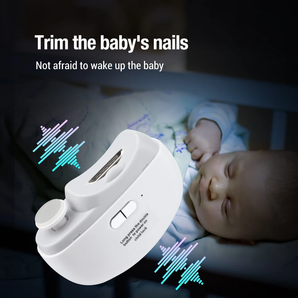 2 In 1 Electric Nail Trimmer Anti Splash Design Baby Adult Finger Toe Nail Clipper Manicure Pedicure Tools For Thick Nails 3
