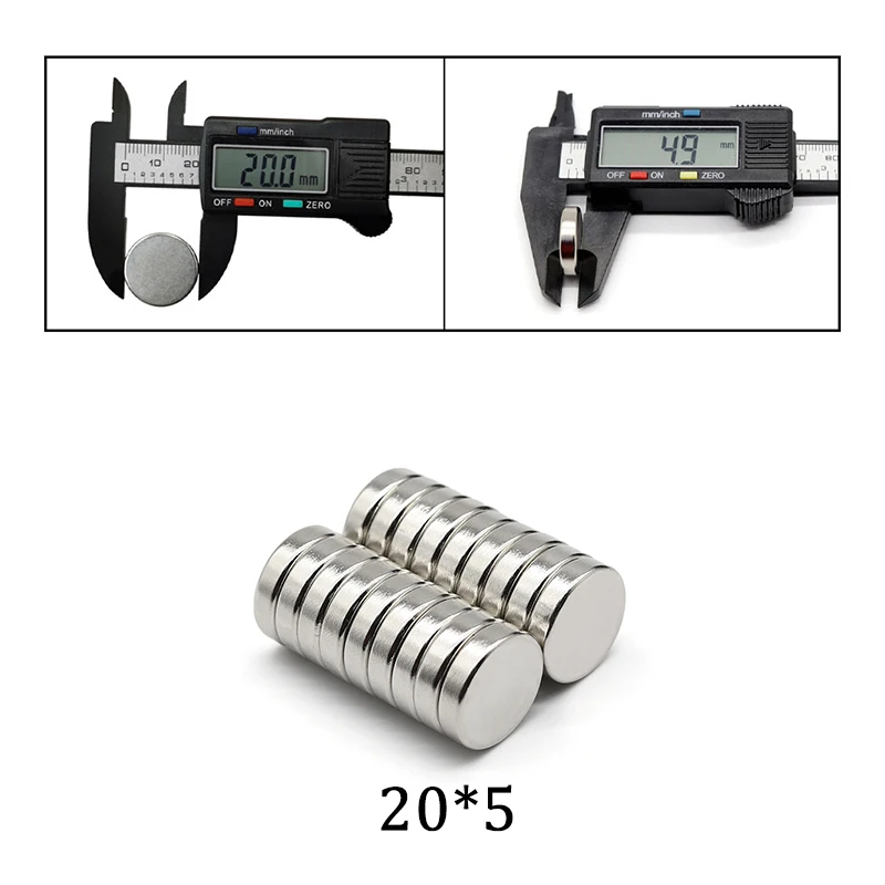 Lot De 2 À 50 Aimants En Néodyme De 5mm D'épaisseur, Blocs De Disque Rond  N35, Aimants En Terres Rares, Bloc Ndfeb, Aimant Permanent Super Puissant -  Matériaux Magnétiques - AliExpress