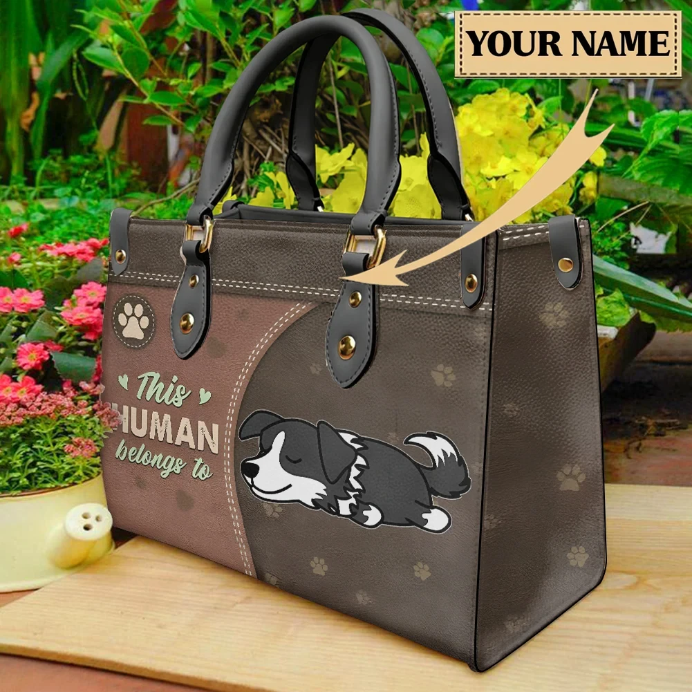 

Dog Lovers Personalized Dog Pattern Women Casual Handbag Fashion Pu Leather Casual Shoulder Bags for Ladies Female Gifts Bolsas