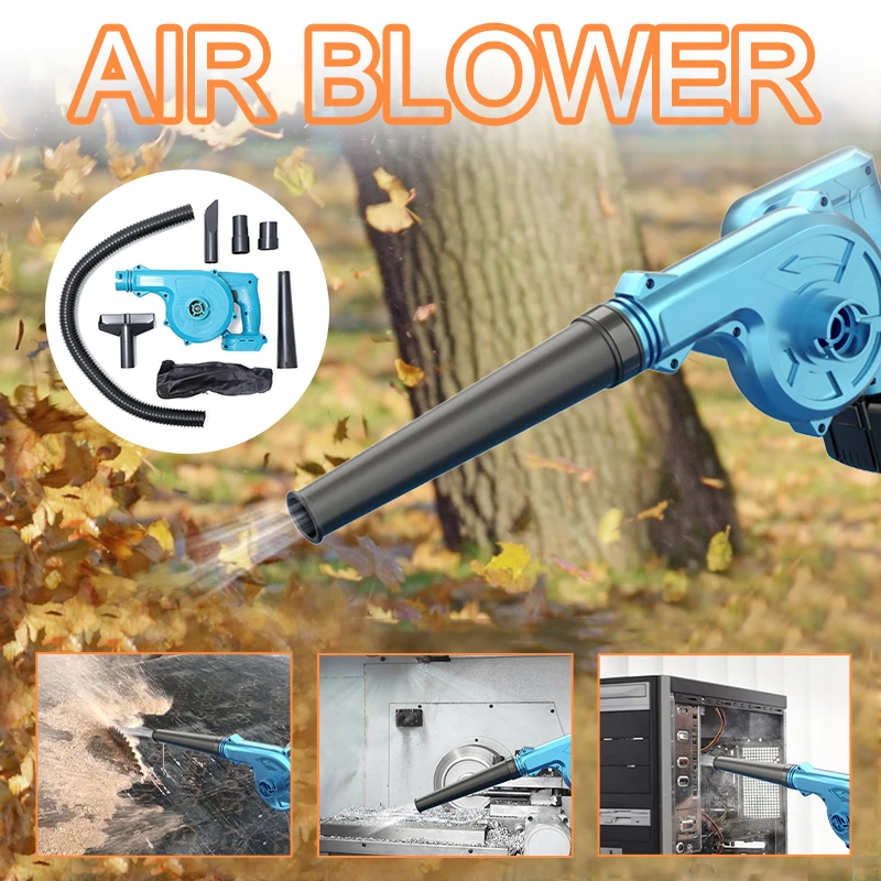 

20000RPM 2 In 1 Cordless Electric Air Blower & Suction Leaf Computer Dust Cleaner Collector Power Tools For Makita 18V Battery