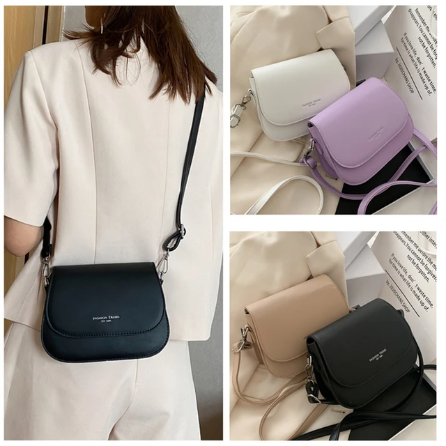 Fashion Leather Small Flap Women Crossbody Bag  Small Black Purse Shoulder  Bag - Shoulder Bags - Aliexpress