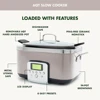 Programmable 6QT Electric Slow Cooker, Dishwasher Safe Lid & Removable Crock, Steam Basket, Roast, Clay 4