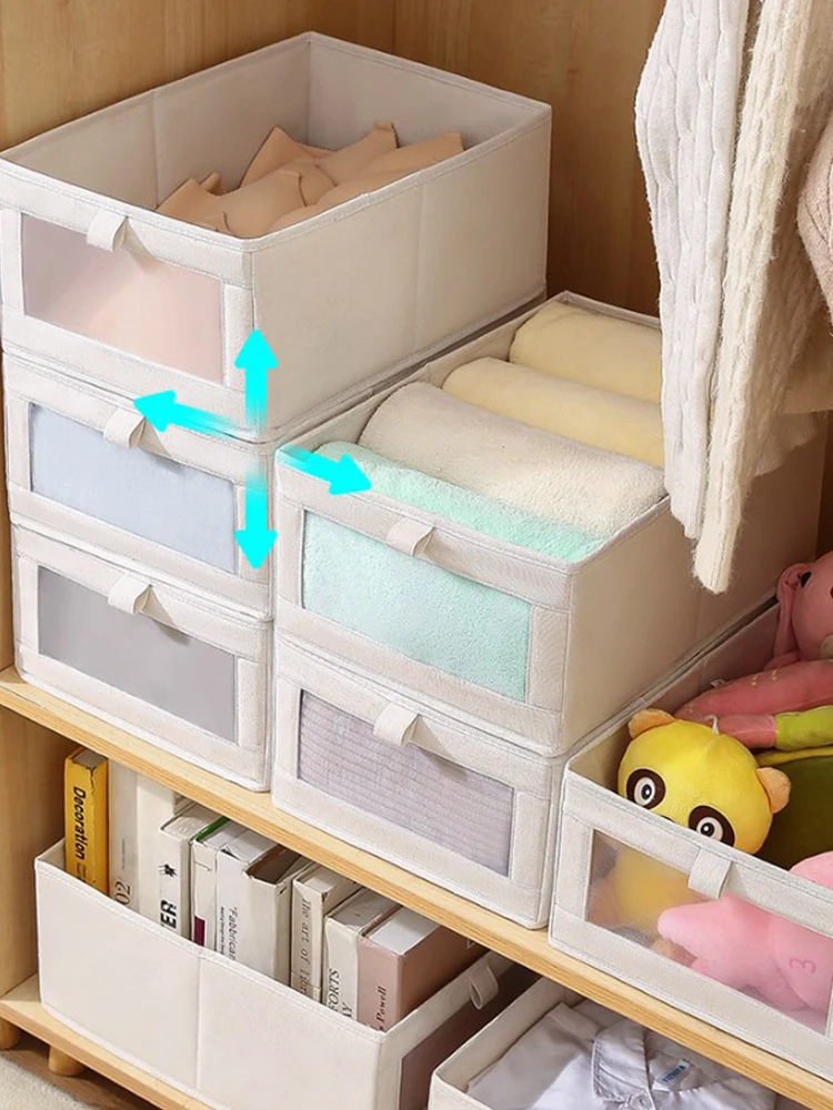 Description Picture 3 of itemPants Storage Box For 1pc Household High-capacity Organizing Wardrobe Storage Box, Underwear Storage Tool, Drawer Style
