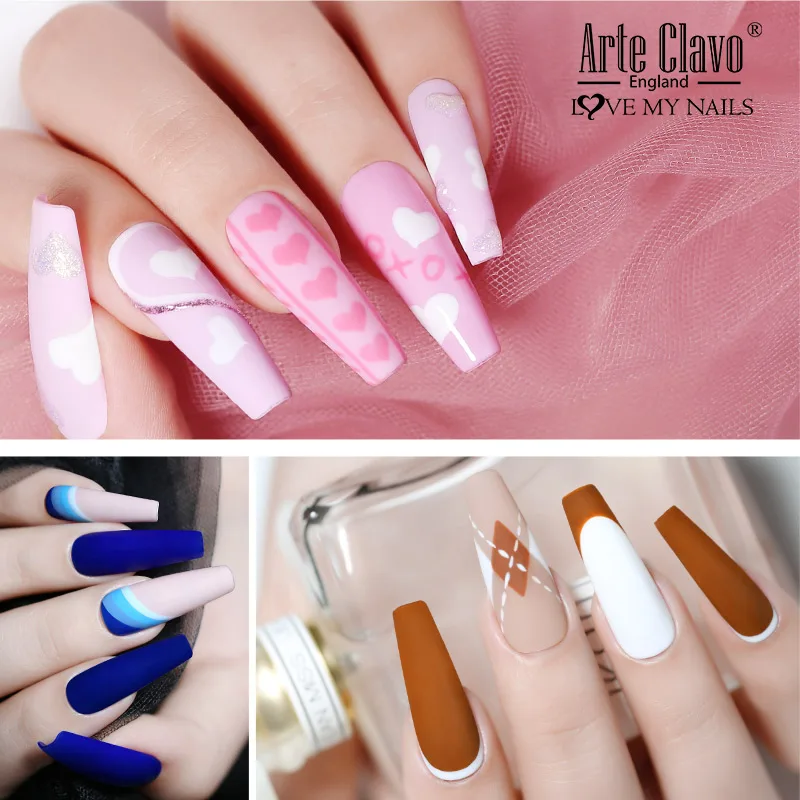 Arte Clavo Gel Nail Polish Spring 140 Colors For Summer Decoration Semi Permanent Matte Top Coat Nail Art Salon UV Gel Varnish