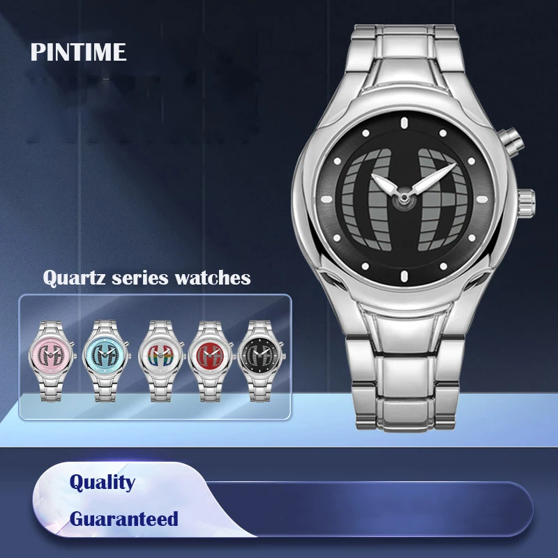 PINTIME Round Digital Watch For Men Casual Sports Quartz