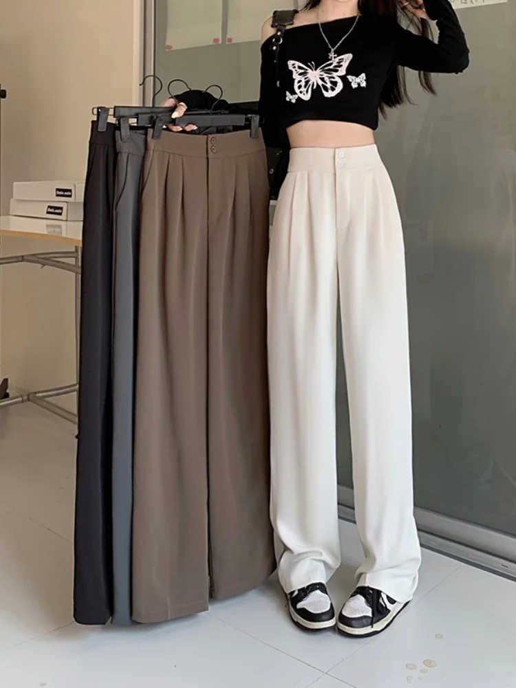 Новинка 2022, осенние женские брюки с высокой талией